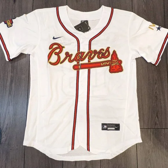 Gold Jersey Cheap Atlanta Braves Jersey Ronald Acuna #13 Atlanta